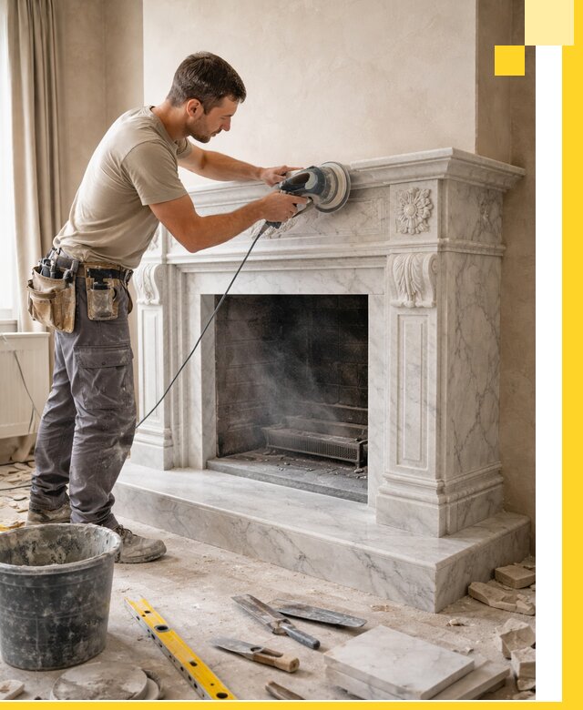 Изготовление и установка мраморных каминов в Арсеньеве под ключ