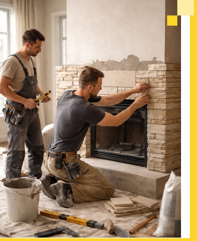 Установка и монтаж каминов для загородного дома в Арсеньеве