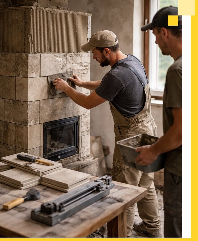 Профессиональная облицовка печей в Арсеньеве: керамика и камень