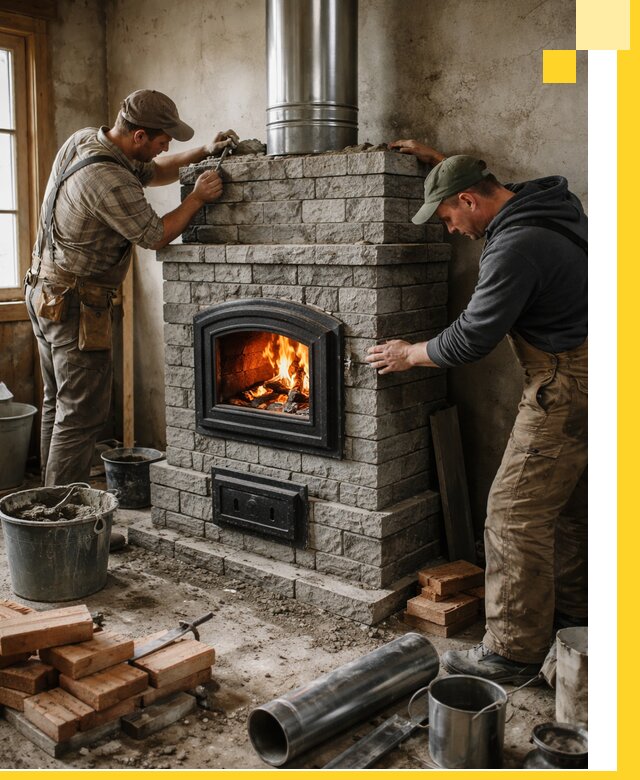 Производство, поставка и монтаж дровяных печей в Арсеньеве