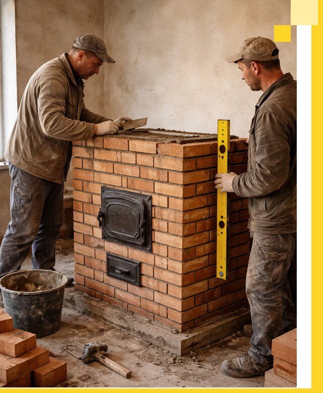 Отопительные печи под ключ в Арсеньеве, установка и сборка