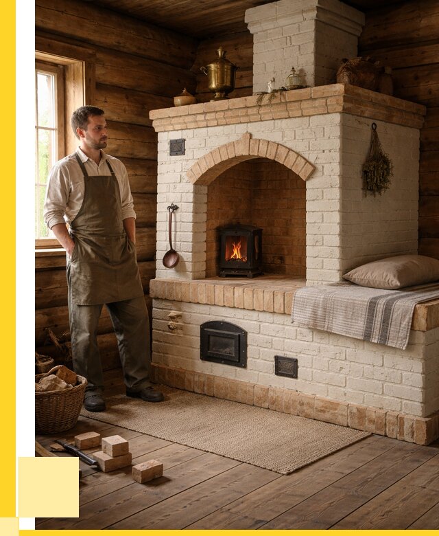 Русские печи с лежанкой под ключ в Арсеньеве от 154200 р. ЭриданРсн