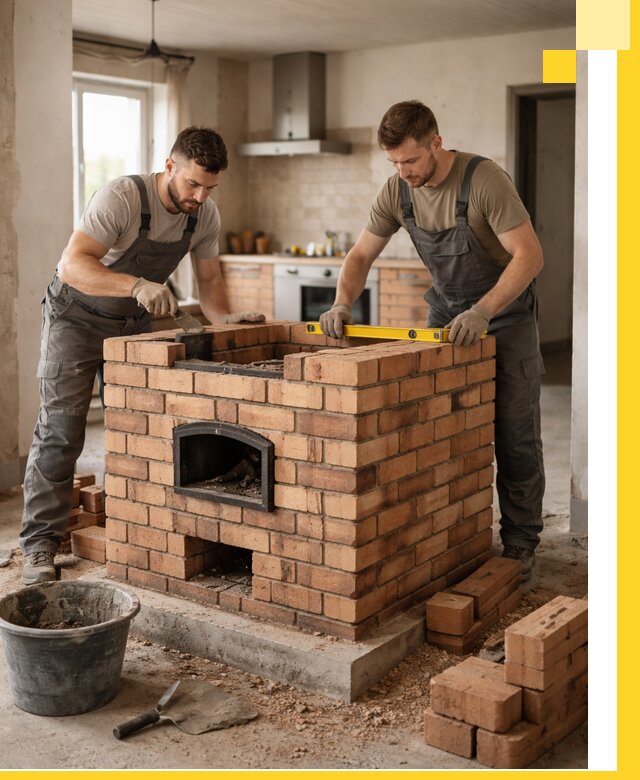 Установка и монтаж печей в частном доме в Арсеньеве под ключ