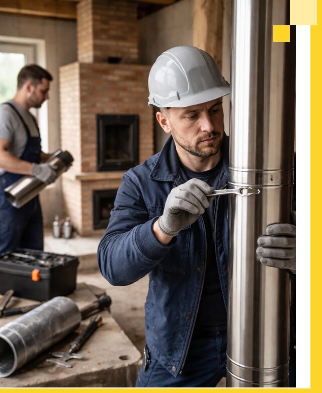 Профессиональный монтаж дымоходов для печей в Арсеньеве