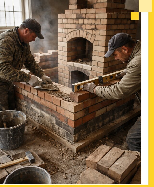 Изготовление и монтаж печей и каминов из кирпича в Арсеньеве