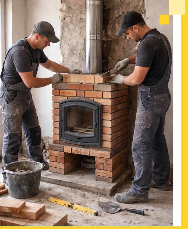 Монтаж печи камина под ключ в Арсеньеве с гарантией и пусконаладкой