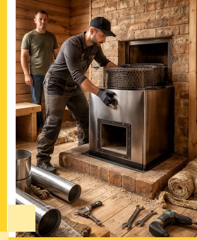 Монтаж банных печей под ключ в Арсеньеве от 18504 р., ЭриданРсн