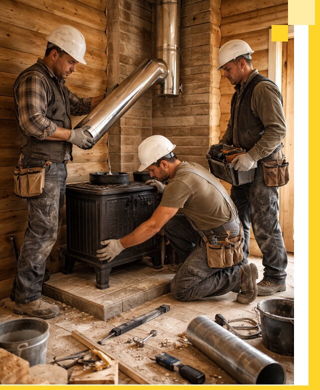 Профессиональный монтаж банных печей и дымоходов в Арсеньеве