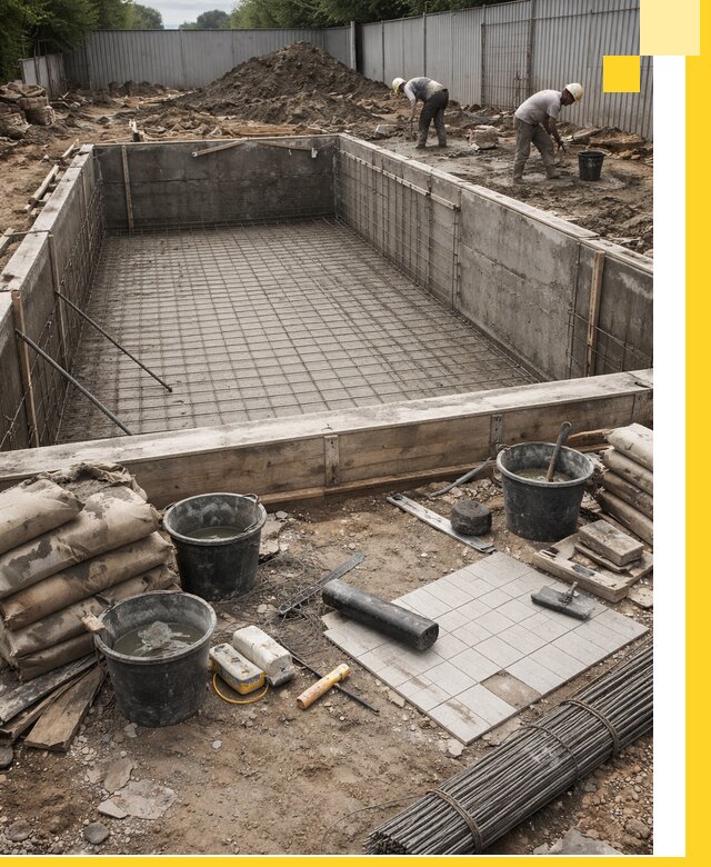 Строительство бассейнов под ключ в Арсеньеве, дизайн и монтаж