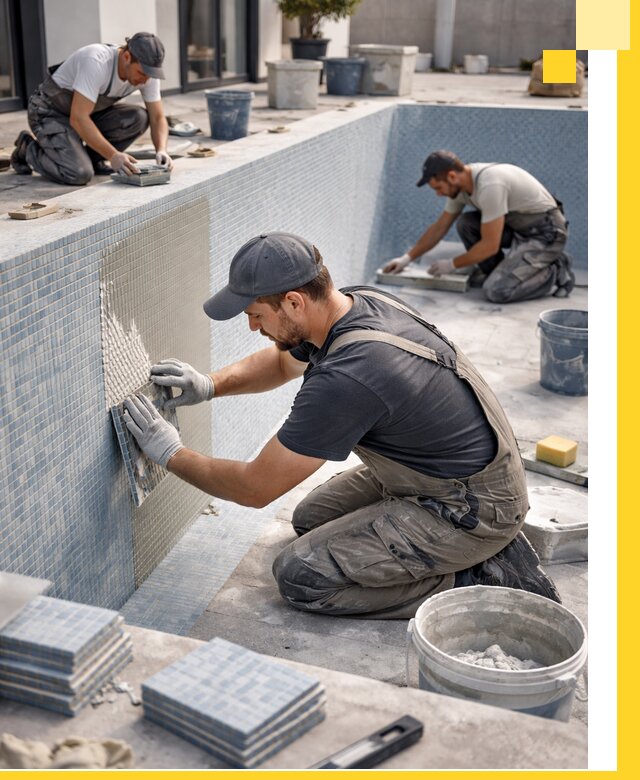 Облицовка бассейнов в Арсеньеве плитка мозаика гидроизоляция