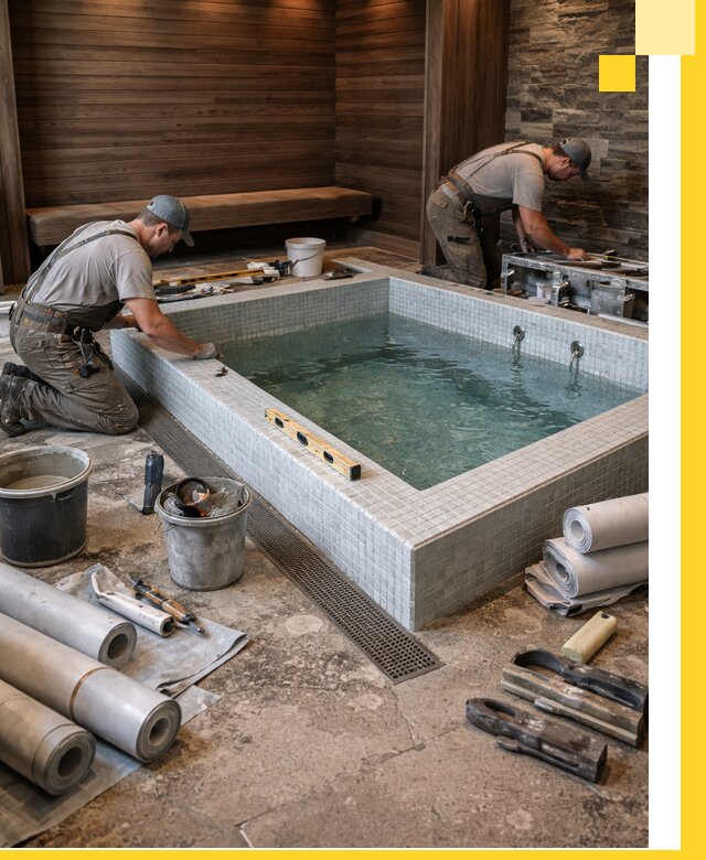 Установка и строительство бассейнов для сауны в Арсеньеве