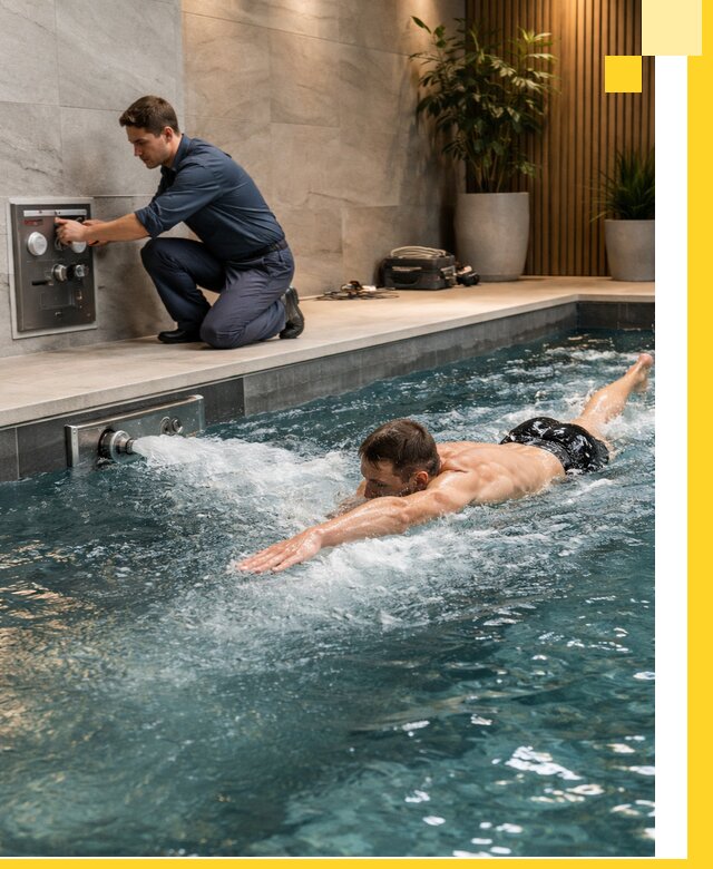 Проектирование и монтаж бассейнов с противотоком в Арсеньеве