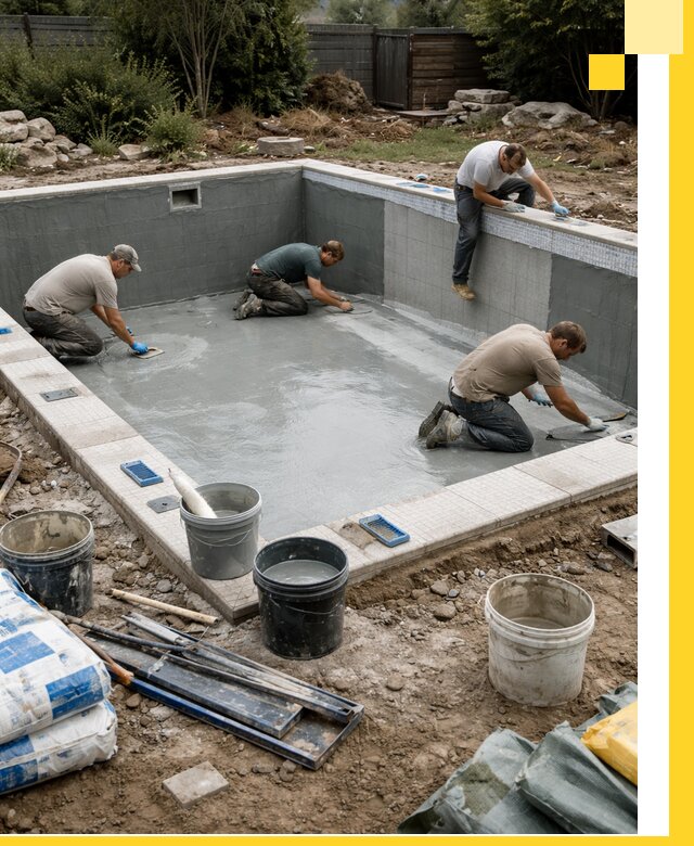 Изготовление и монтаж чаши бассейна под ключ в Арсеньеве