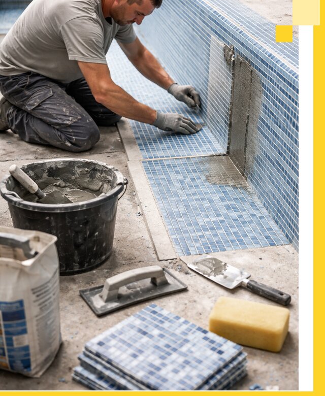 Укладка и ремонт мозаики для бассейнов под ключ в Арсеньеве