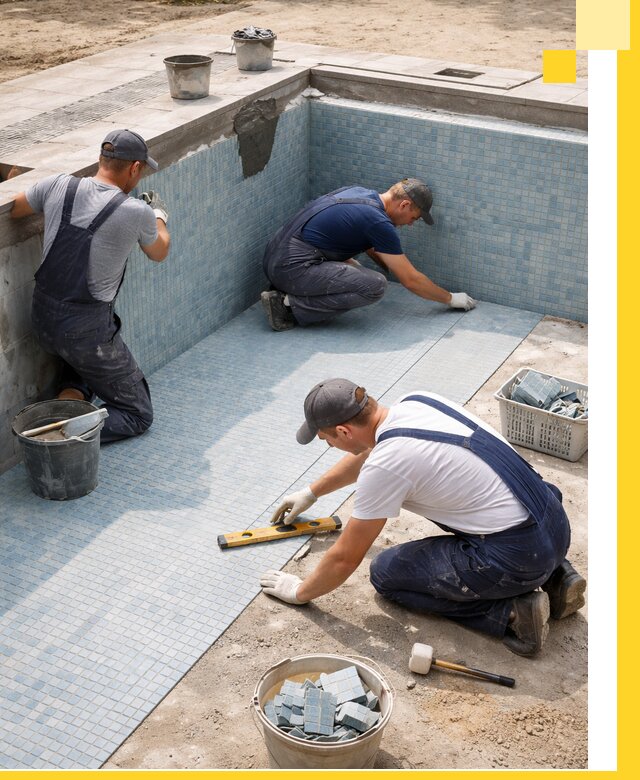 Укладка и установка плитки для бассейнов под ключ в Арсеньеве