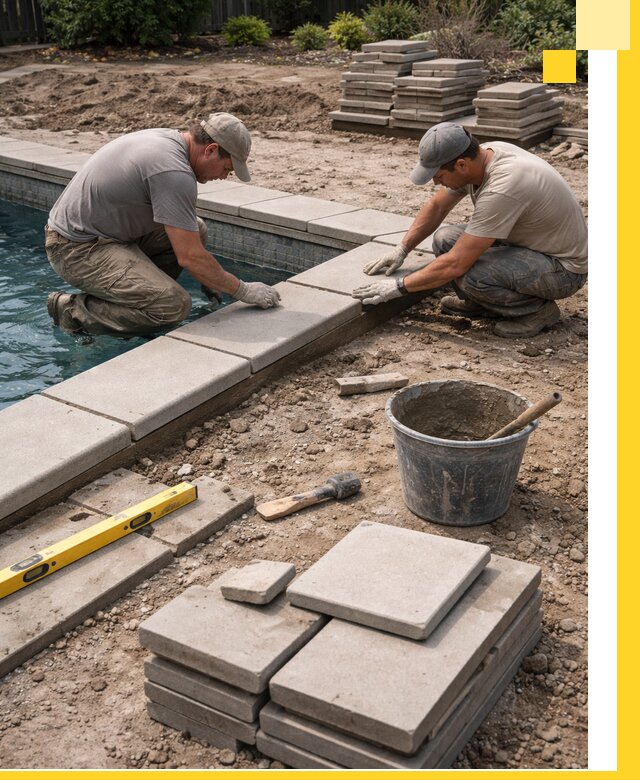 Установка и изготовление копингового камня для бассейнов в Арсеньеве