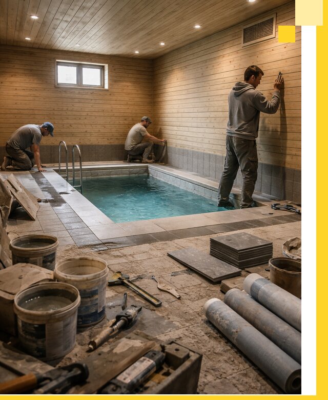 Строительство бани с бассейном и сауной под ключ в Арсеньеве