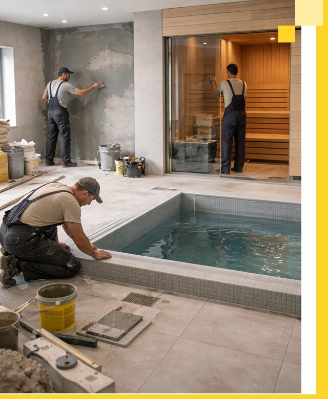 Проектирование и строительство сауны с бассейном в Арсеньеве