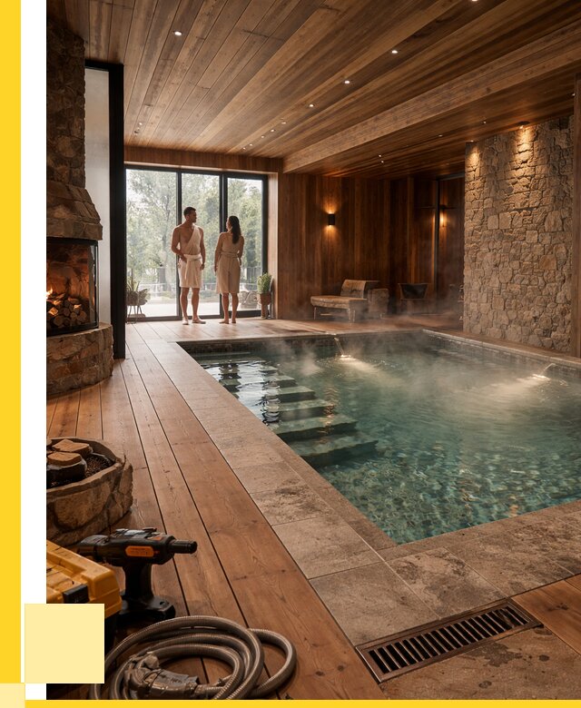 Проекты бань с бассейном под ключ в Арсеньеве от 77100 р., ЭриданРсн