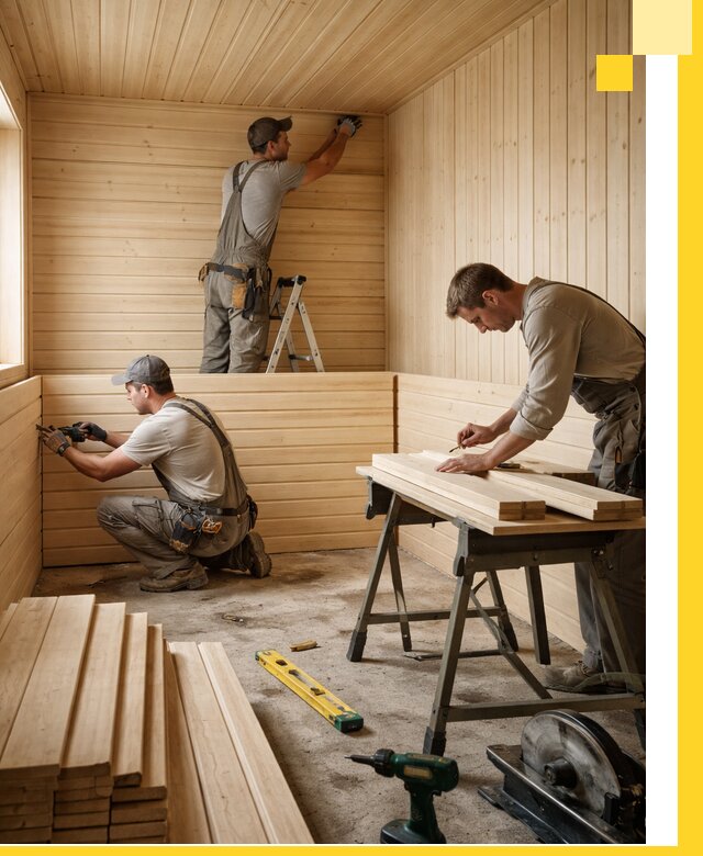 Обшивка саун в Арсеньеве из натуральной древесины под ключ