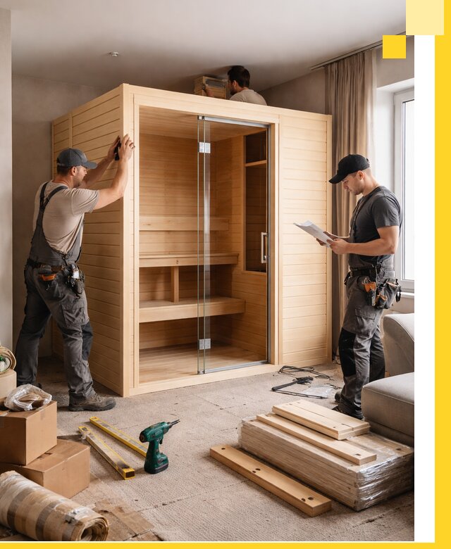 Установка и благоустройство саун в квартире в Арсеньеве