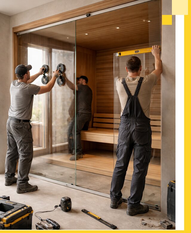 Производство и монтаж стеклянных саун под ключ в Арсеньеве