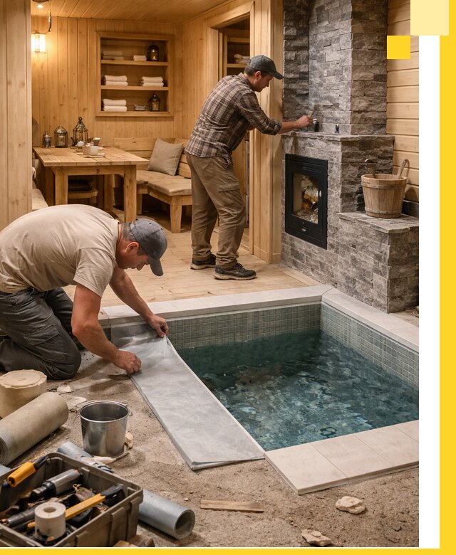 Строительство бань с комнатой отдыха под ключ в Арсеньеве