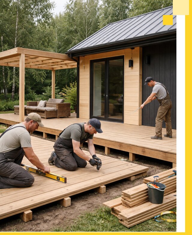 Строительство бань с террасой и бассейном под ключ в Арсеньеве