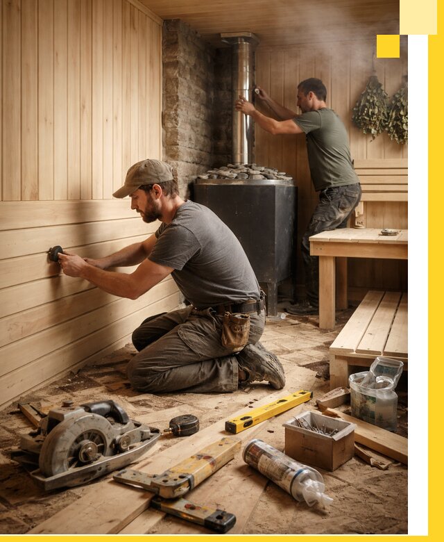 Полное строительство и оснащение парных под ключ в Арсеньеве