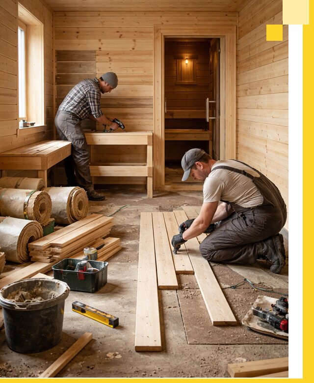 Индивидуальный проект бани с комнатой отдыха под ключ в Арсеньеве