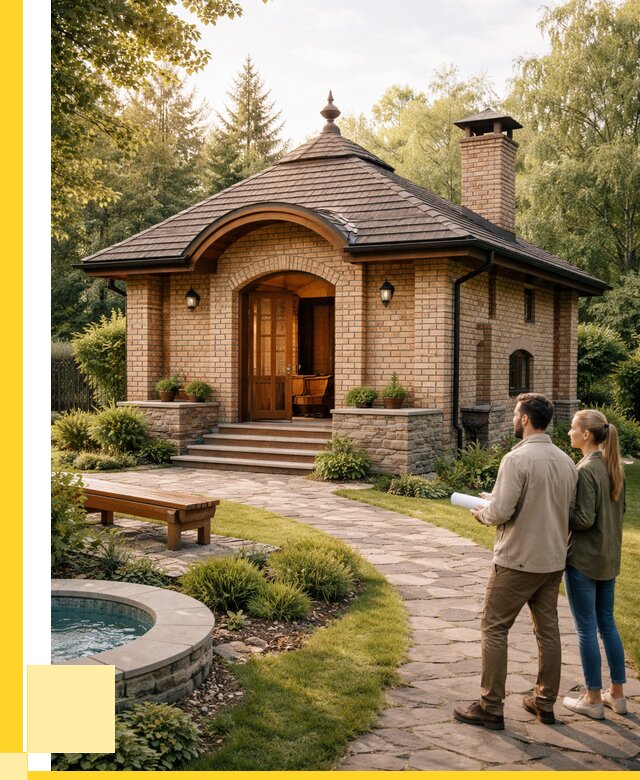 Проект кирпичной бани в Арсеньеве от 30840 р. | ЭриданРсн