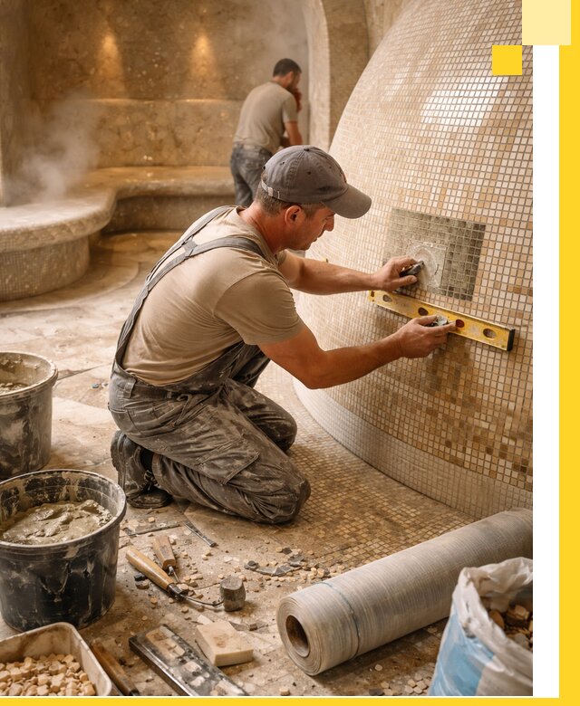 Хамам под ключ в Арсеньеве: проектирование, строительство, отделка