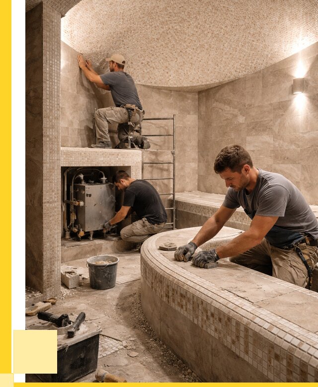 Монтаж хамамов под ключ в Арсеньеве от 257000 р. ЭриданРсн