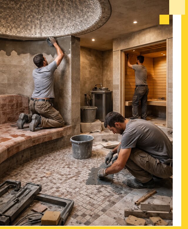 Проект и строительство хамама бани и сауны под ключ в Арсеньеве