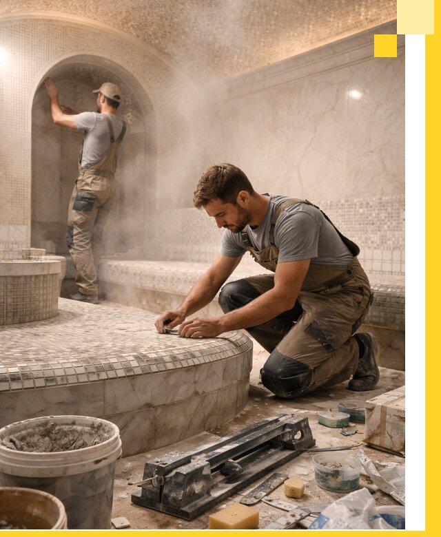 Профессиональный дизайн хамама и SPA под ключ в Арсеньеве