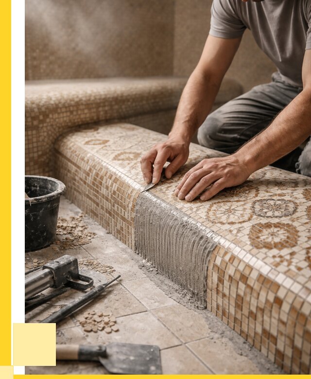 Плитка для хамама под ключ в Арсеньеве от 3598 р. | ЭриданРсн