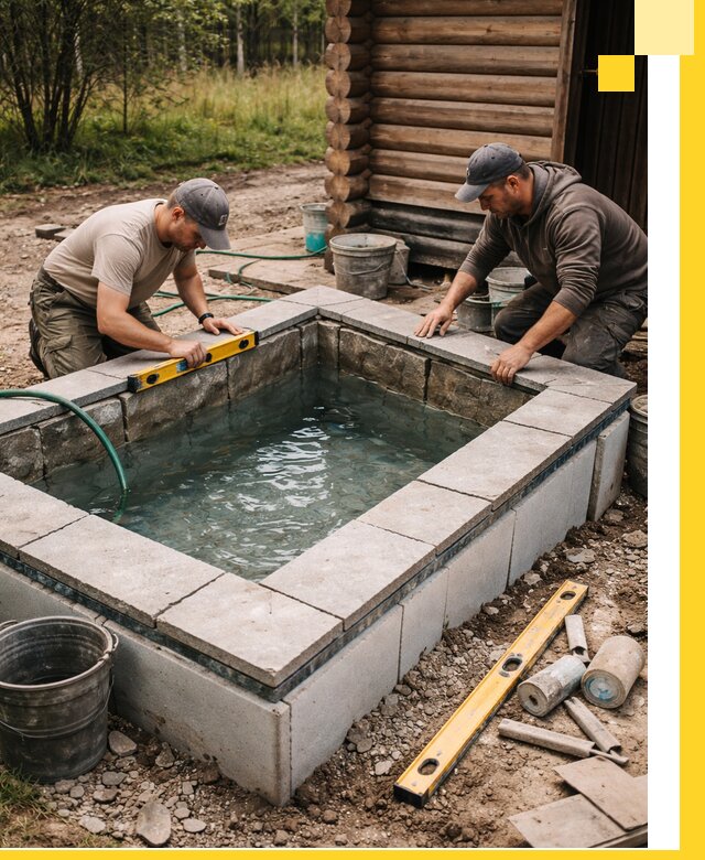 Изготовление и установка холодных купелей под ключ в Арсеньеве